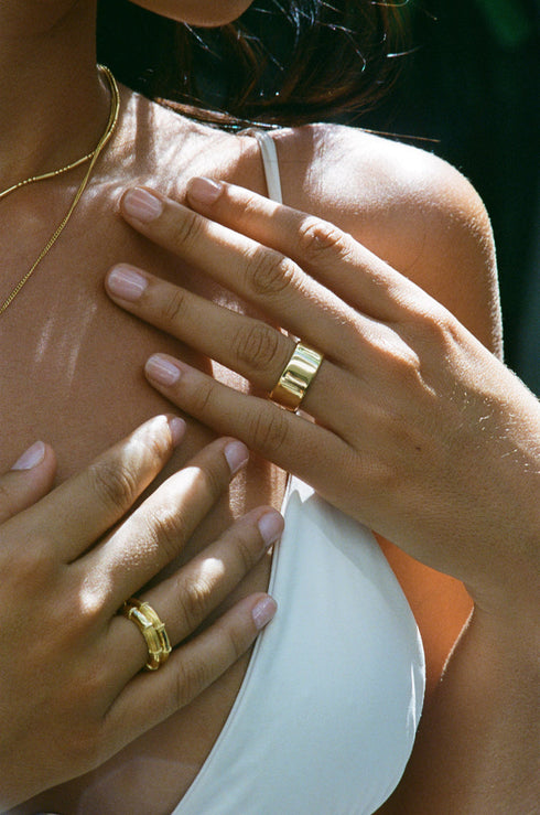 WIDE BAND RING GOUD